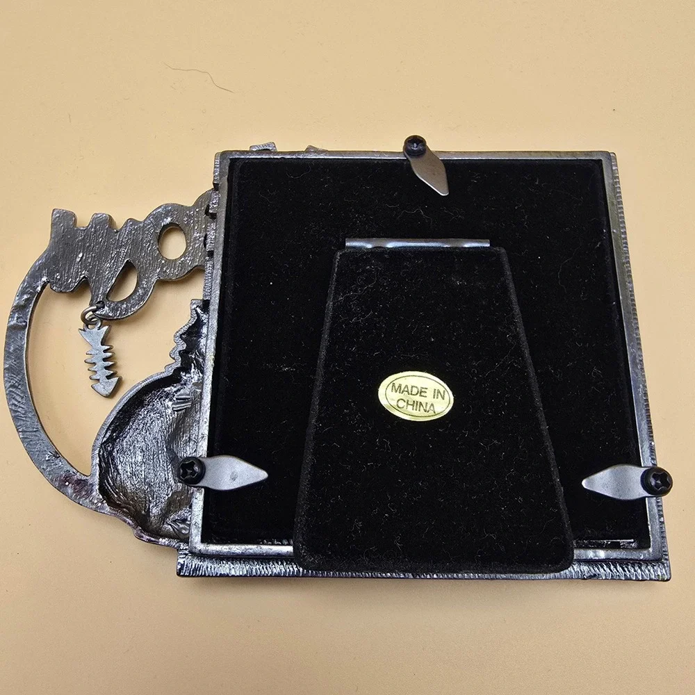 Cat Picture Frame Set CBK Meow Pewter Style & My Cat Scrapbook Theme 2 Piece Lot